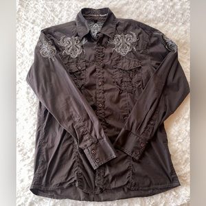 The Buckle Men’s Brown Button-Down